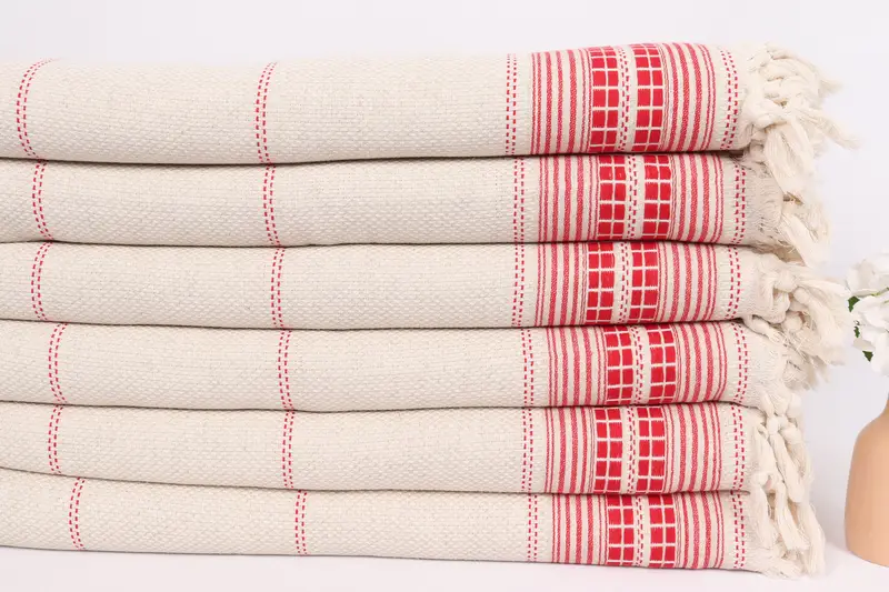 Monogram Blanket, Woven Throw Blanket, Employee Gifts, 96x94 Linen Striped Towel, Bridesmaid Gifts, Bachelorette Party Gifts For Bride - 3