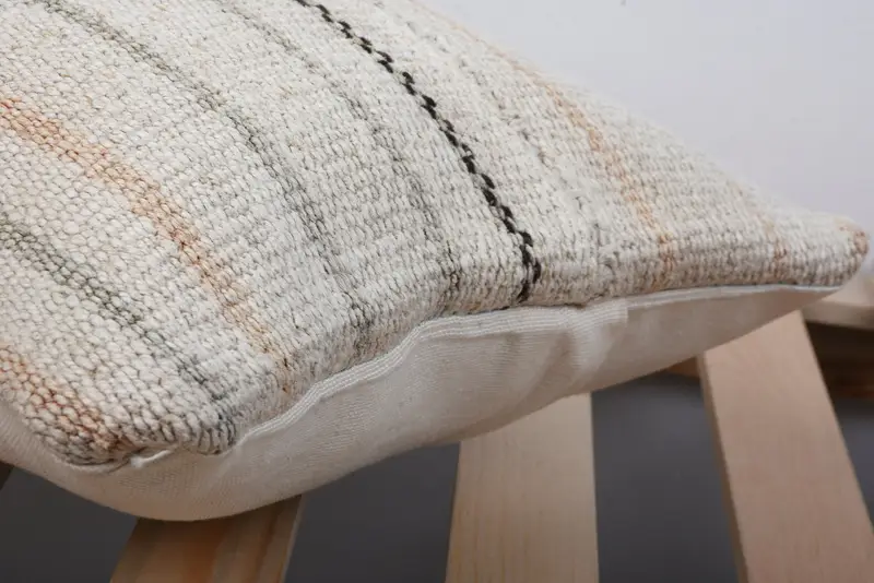 12x20 Beige Cushion Case, Pillow, Muted Pillow, Bright Pillow Sham, Kilim Pillow, Bolster Throw Pillow Cover, Antique Pillows, Boho Pillow - 7