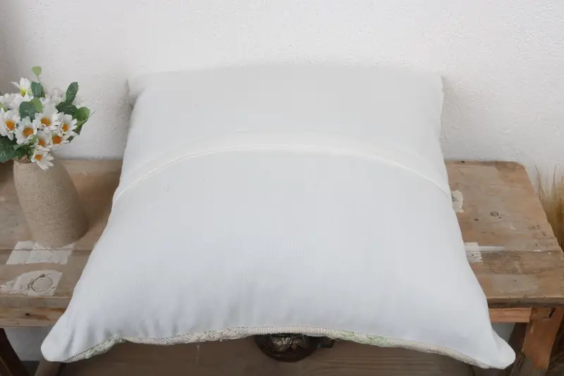 Home Decor Pillow, Yoga Pillow Case, 18x18 Beige Pillow Sham, Accent Throw Pillow Cover, Vintage Pillow, Interior Designer Pillow, Pillow - 7