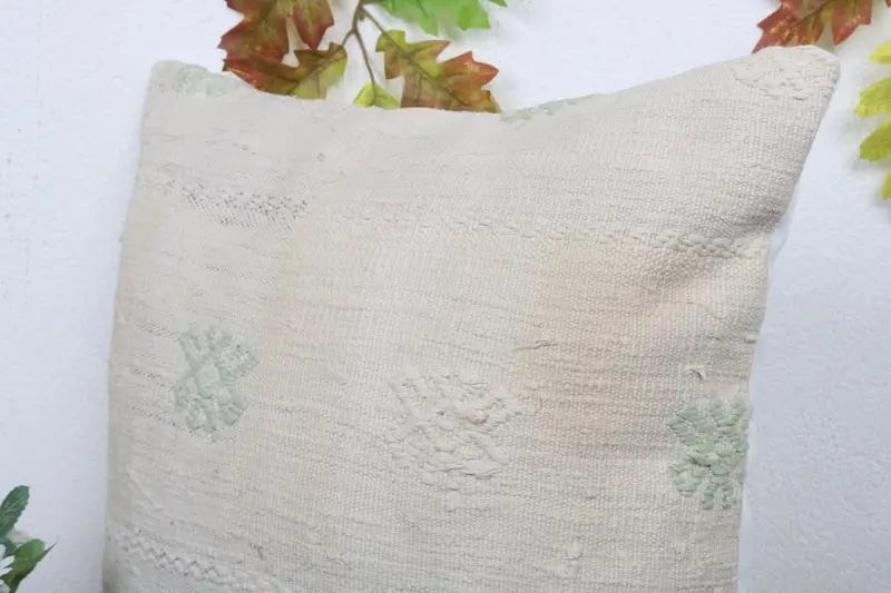 Home Decor Pillow, Yoga Pillow Case, 18x18 Beige Pillow Sham, Accent Throw Pillow Cover, Vintage Pillow, Interior Designer Pillow, Pillow - 5