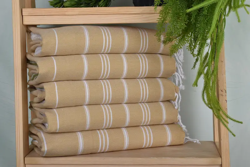 Personalized Kitchen Towel, Employee Gifts, Personalized Hand Towel, Xmas Gifts, Monogram Kitchen Towel, Towel With Name, 40x24 Cotton Striped Towel - 1