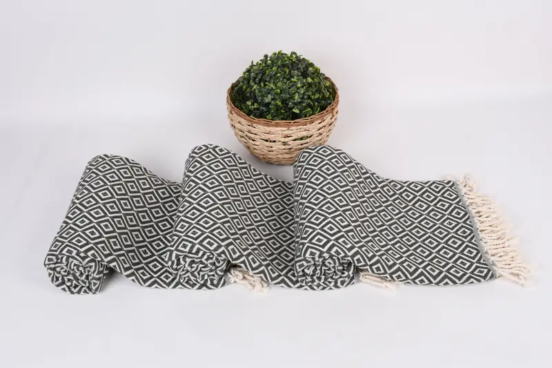 Bachelor Gifts, Turkish Bath Towel Set, Custom Gift, Custom Turkish Towel, 70x40 Cotton Diamond Towel, Bridesmaid Favors, Thin towel, Holiday Towel - 8