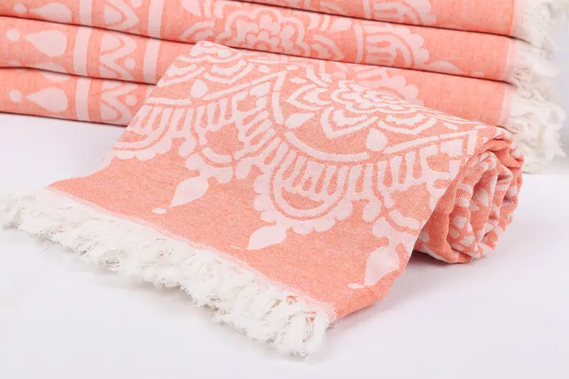Bachelorette Party Favors, Hammam towel, Turkish beach towel, Girls Weekend Getaways Ideas, 74x36 Cotton Floral Patterned Towel, Engagement Gift - 5