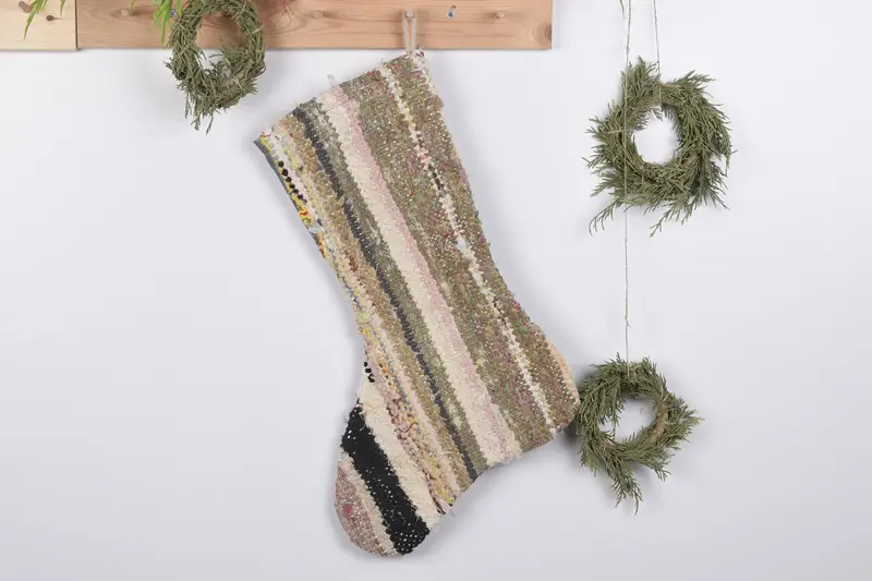 Şenlik Kilim Noel Çorabı, 19 İnç Süs Çorabı