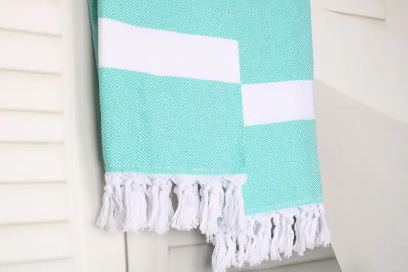 Gym Towel, Sand-free towel, Organic Beach Towel, 70x40 Cotton Diamond Towel, Summer Gift, Gift For Mom, First Wedding Anniversary Gift, Cotton towel - 8