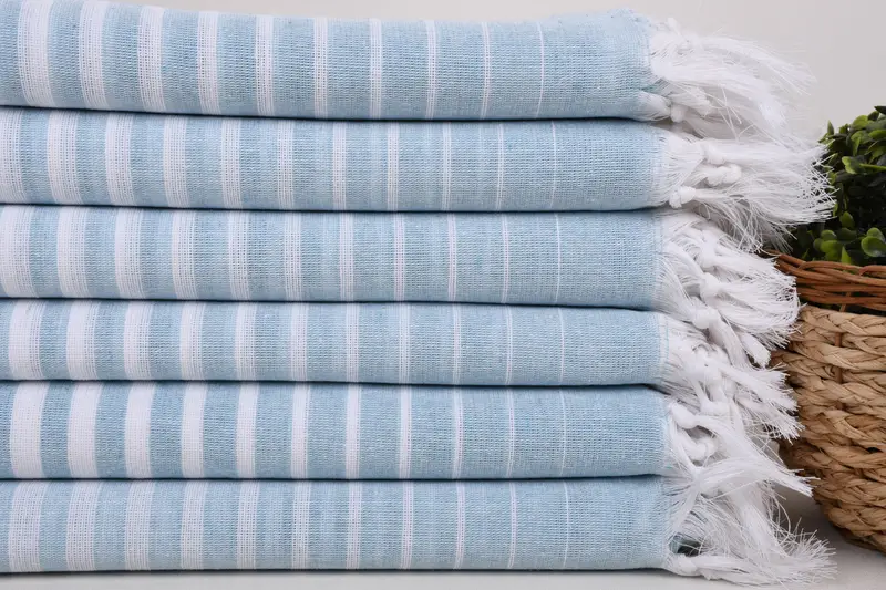 Custom Wedding Gift, Bulk Order Towel, Wedding Gifts Towel, Organic Turkish towel, 70x40 Cotton Striped Towel, Best Friend Gift Ideas, Guest Towel - 2