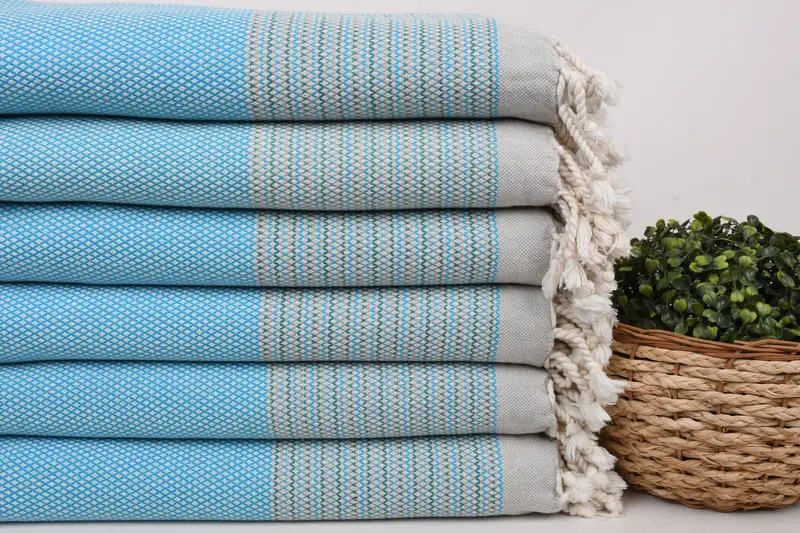 Personalized Towel, Sand-resistant Turkish towel for travel, Customized Towels, 64x40 Cotton Striped Towel, Bachelor Gifts, Hammam towel - 2