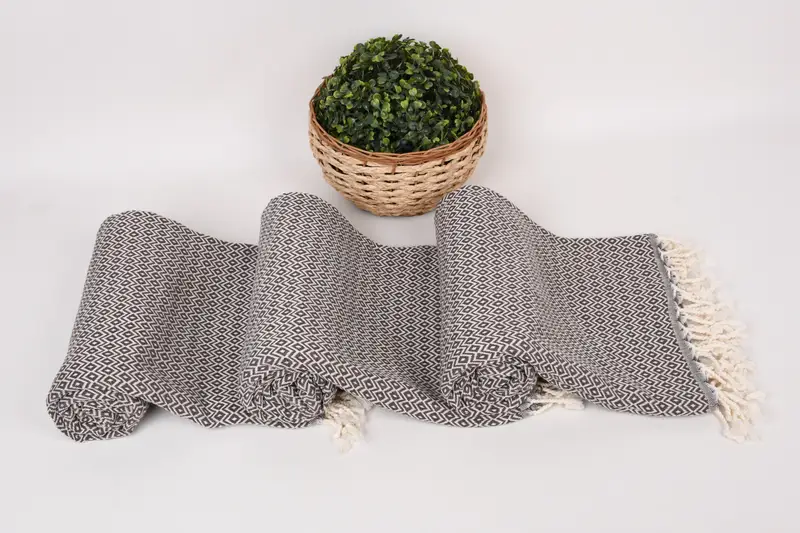 Housewarming Gift, Turkish bath towel, Organic Turkish towel, Personalized Gift For Her, 70x40 Cotton Diamond Towel, Handmade Turkish Towel - 8