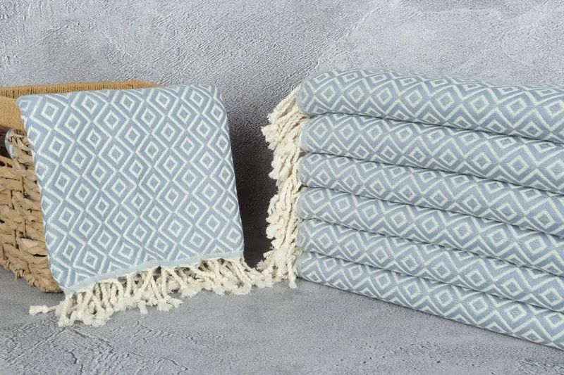 Custom Gift, Scarf Towel, Personalized Bridesmaid Gift, Gym Towel, 70x40 Cotton Diamond Towel, Organic Turkish towel, Gift Towel, Custom Bath Towel - 3