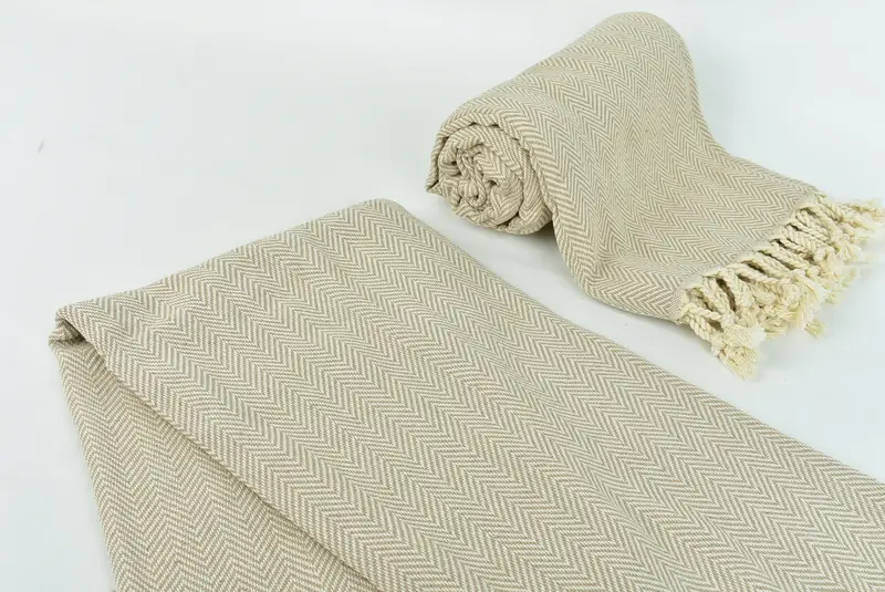 Monogram Turkish Towel, Sand-Resistant Peshtemal, Custom Gift, Bridal Shower Favors, Bachelor Gift, 70x40 Cotton Herringbone Towel, Summer Towel - 7