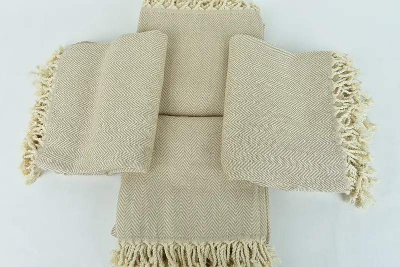 Monogram Turkish Towel, Sand-Resistant Peshtemal, Custom Gift, Bridal Shower Favors, Bachelor Gift, 70x40 Cotton Herringbone Towel, Summer Towel - 6