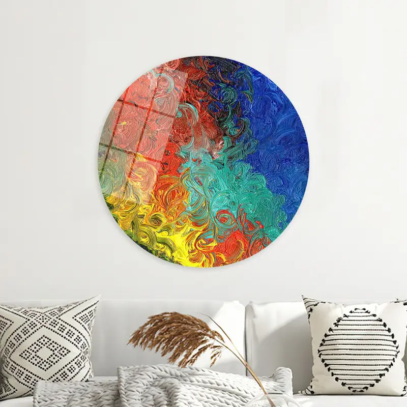 Lebendige zeitgenössische Acryl-Leinwand: Moderne Kunst für Ihren Raum