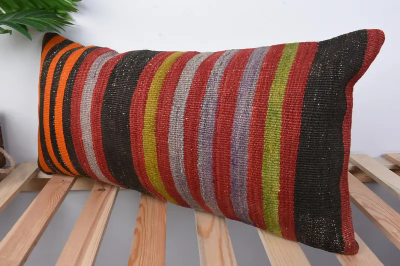 Kilim Pillow, Luxury Cushion, Pillow for Sofa, 12x24 Red Pillow Sham, Wholesale Cushion Cover, Customized Pillow Case, Pillow, Antique Pillows - 4