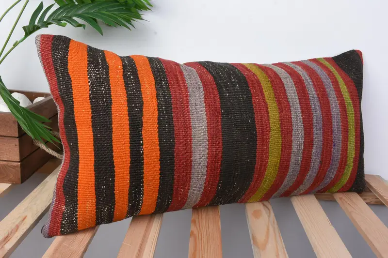 Kilim Pillow, Luxury Cushion, Pillow for Sofa, 12x24 Red Pillow Sham, Wholesale Cushion Cover, Customized Pillow Case, Pillow, Antique Pillows - 5