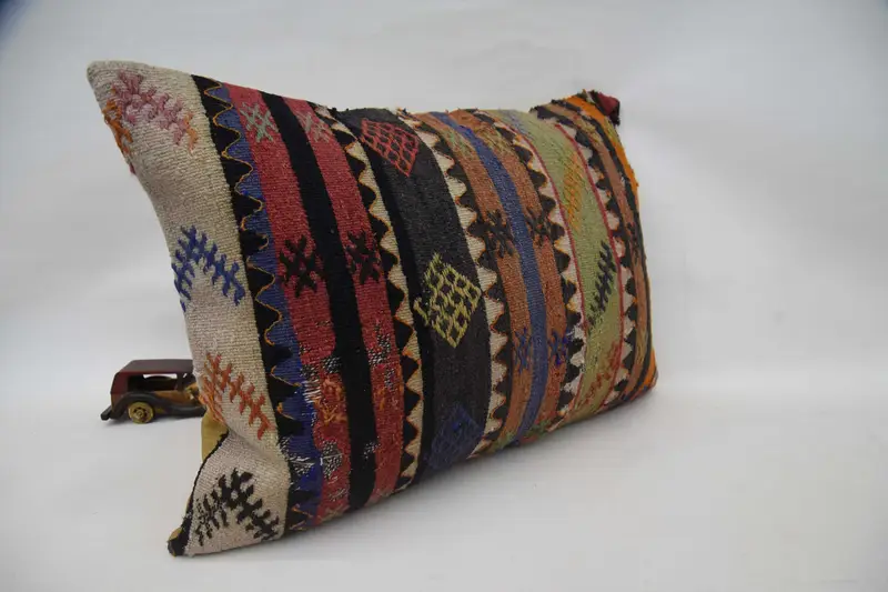 Kilim Cushion Sham, Turkish Pillow, Vintage Kilim Throw Pillow, 20x28 Red Pillow Sham, Vintage Kilim Pillow Cushion Cover, Cushion Case - 3