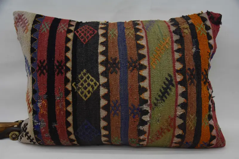 Kilim Cushion Sham, Turkish Pillow, Vintage Kilim Throw Pillow, 20x28 Red Pillow Sham, Vintage Kilim Pillow Cushion Cover, Cushion Case - 4
