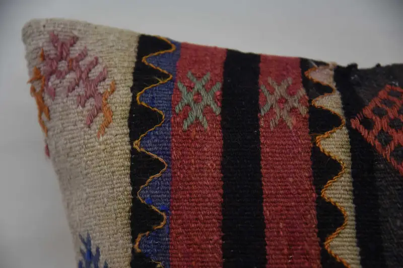 Kilim Cushion Sham, Turkish Pillow, Vintage Kilim Throw Pillow, 20x28 Red Pillow Sham, Vintage Kilim Pillow Cushion Cover, Cushion Case - 2