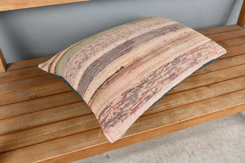 Colorful Cushion, Garden Cushion Case, Cushion Case, Ethnical Kilim Rug Pillow, Home Decor Pillow, Gift Pillow, 16x24 Beige Cushion - 2