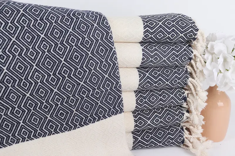 ネイビーコットンパーソナライズタオル、38x67インチ、ウェディングギフト、バスタオル