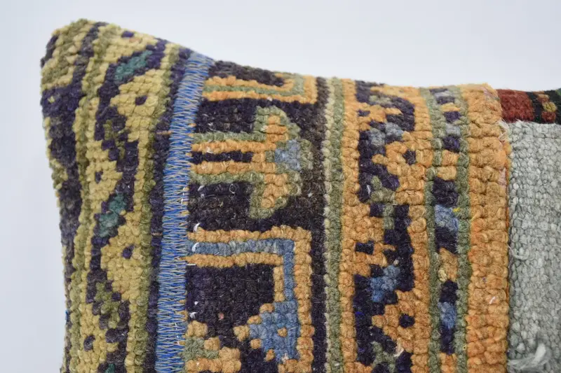 12x20 Orange Pillow Sham, Antique Pillows, Vintage Kilim Pillow, Pillow Cover, Turkish Pillow, Couch Cushion Case, Vintage Pillow Sham - 2