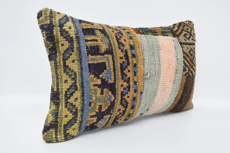 12x20 Orange Pillow Sham, Antique Pillows, Vintage Kilim Pillow, Pillow Cover, Turkish Pillow, Couch Cushion Case, Vintage Pillow Sham - 3