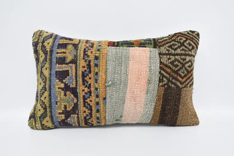12x20 Orange Pillow Sham, Antique Pillows, Vintage Kilim Pillow, Pillow Cover, Turkish Pillow, Couch Cushion Case, Vintage Pillow Sham - 1