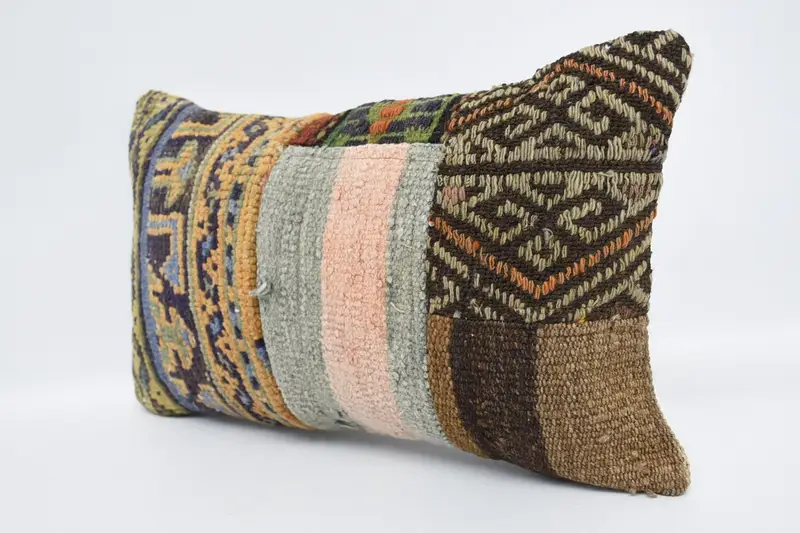 12x20 Orange Pillow Sham, Antique Pillows, Vintage Kilim Pillow, Pillow Cover, Turkish Pillow, Couch Cushion Case, Vintage Pillow Sham - 4