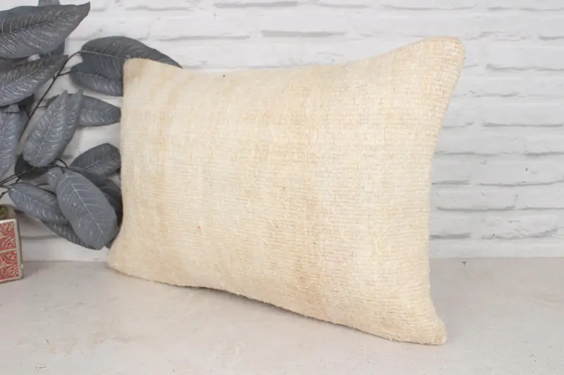 Bohemian Cushion Cushion Case, Kilim Cushion Sham, 16x24 Beige Pillow, Antique Pillows, Indoor Pillow, Cushion Case, Gift Pillow - 4