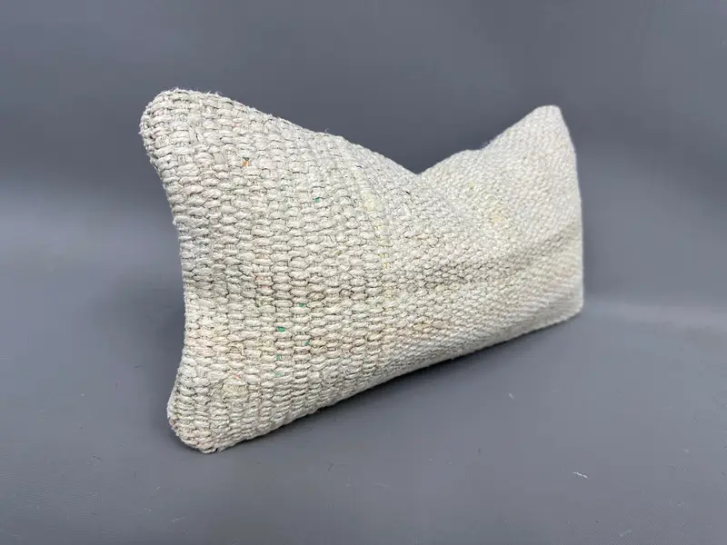 Cushion Cover, 8x16 Beige Pillow, Antique Pillows, Handmade Kilim Cushion, Turkish Pillow, Lounge Throw Cushion Cover, Garden Pillow Cover - 2