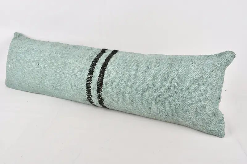 Vintage Kilim Throw Pillow, Cushion Case, 12x43 Gray Cushion Cover, Sofa Bolster Pillow Cover, Kilim Pillow, Indoor Cushion Case, Pillow for Sofa - 3