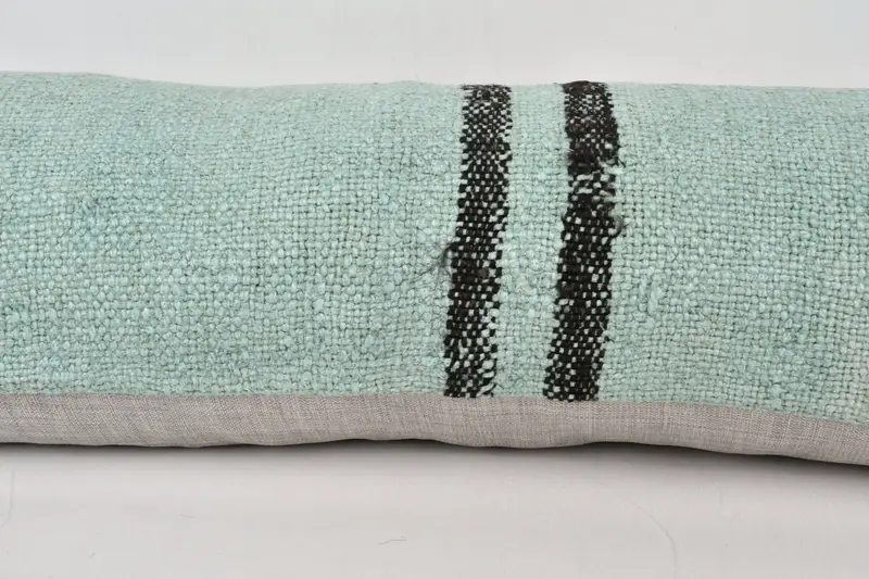 Vintage Kilim Throw Pillow, Cushion Case, 12x43 Gray Cushion Cover, Sofa Bolster Pillow Cover, Kilim Pillow, Indoor Cushion Case, Pillow for Sofa - 5