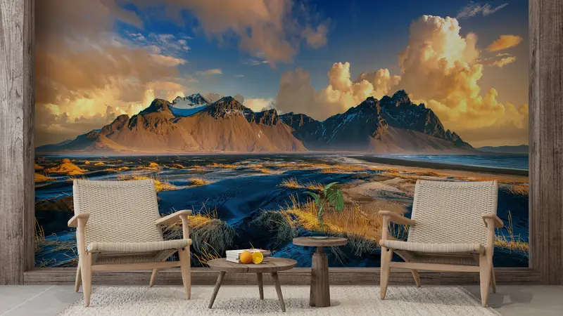 Landscape Wall Print, Modern Wall Paper, View Wall Poster, , Paper Wall Art, 3d Wall Paper, Beautiful Cloudy Wall Poster, - 7