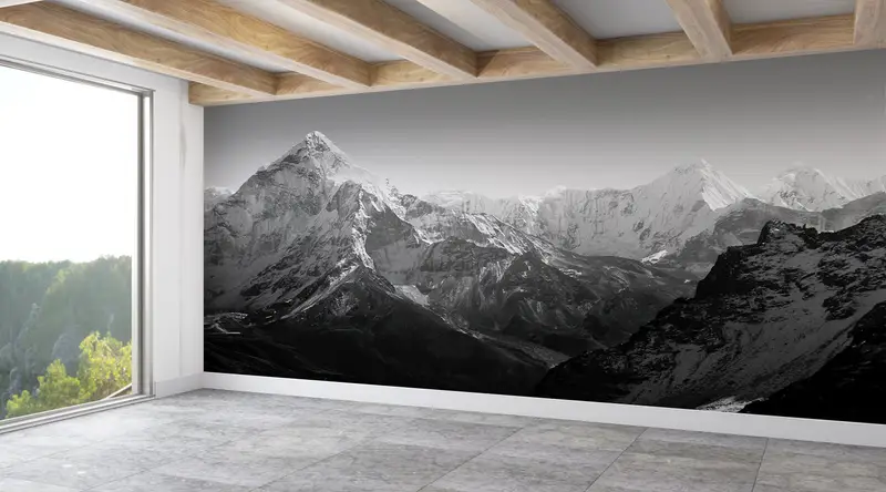 3d Wall Paper,Modern Wall Paper,Everest Base Camp,Wall Paper Peel and Stick,Himalaya Wall Mural,Mountain Landscape Wall Art, - 6
