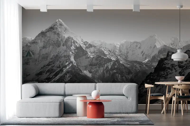 3d Wall Paper,Modern Wall Paper,Everest Base Camp,Wall Paper Peel and Stick,Himalaya Wall Mural,Mountain Landscape Wall Art, - 7