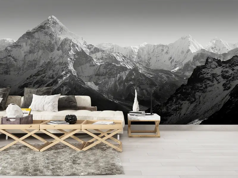 3d Wall Paper,Modern Wall Paper,Everest Base Camp,Wall Paper Peel and Stick,Himalaya Wall Mural,Mountain Landscape Wall Art, - 2