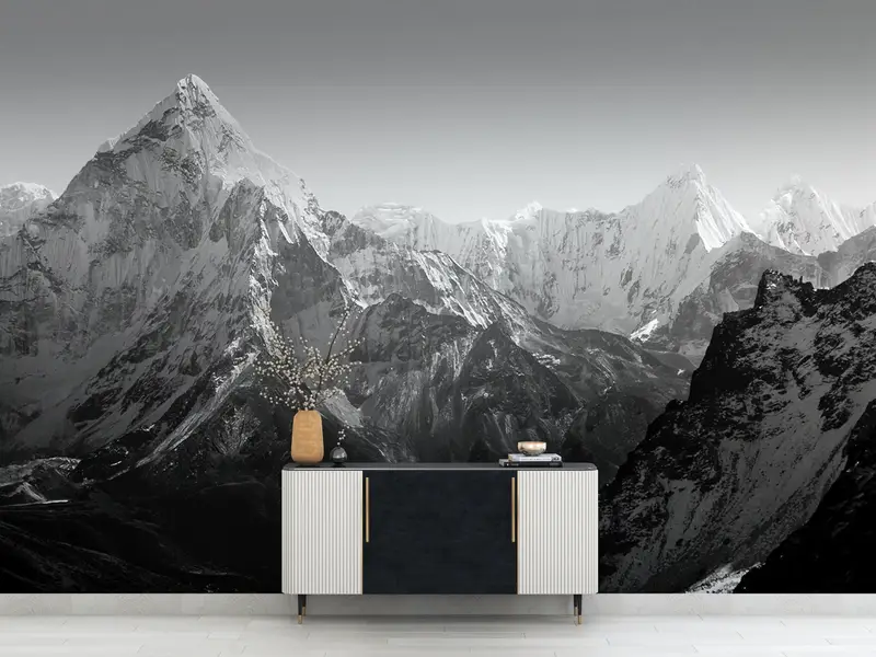 3d Wall Paper,Modern Wall Paper,Everest Base Camp,Wall Paper Peel and Stick,Himalaya Wall Mural,Mountain Landscape Wall Art, - 4