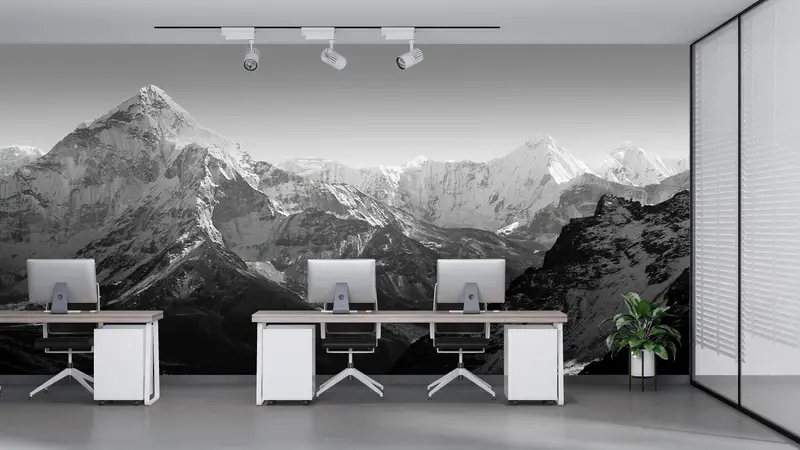 3d Wall Paper,Modern Wall Paper,Everest Base Camp,Wall Paper Peel and Stick,Himalaya Wall Mural,Mountain Landscape Wall Art, - 3
