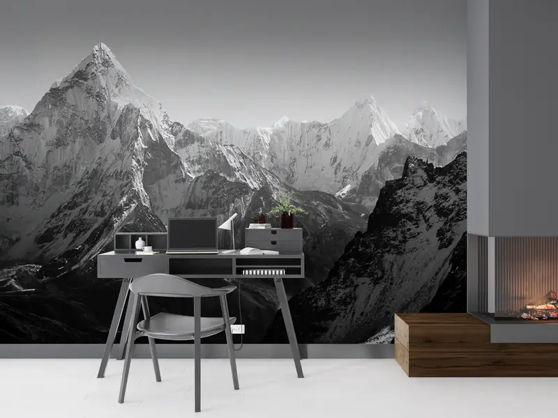 3d Wall Paper,Modern Wall Paper,Everest Base Camp,Wall Paper Peel and Stick,Himalaya Wall Mural,Mountain Landscape Wall Art, - 5