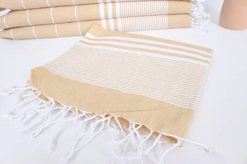 Custom Hand Towel, Monogrammed Hand Towel, Wedding Gift Kitchen Towel, Wedding Gift, Bridesmaid Favors, Gift For Her, 40x24 Cotton Striped Towel - 5