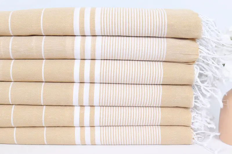 Custom Hand Towel, Monogrammed Hand Towel, Wedding Gift Kitchen Towel, Wedding Gift, Bridesmaid Favors, Gift For Her, 40x24 Cotton Striped Towel - 3
