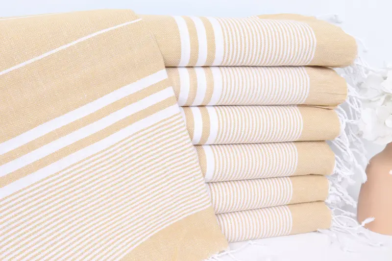 Custom Hand Towel, Monogrammed Hand Towel, Wedding Gift Kitchen Towel, Wedding Gift, Bridesmaid Favors, Gift For Her, 40x24 Cotton Striped Towel - 1