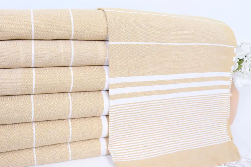 Custom Hand Towel, Monogrammed Hand Towel, Wedding Gift Kitchen Towel, Wedding Gift, Bridesmaid Favors, Gift For Her, 40x24 Cotton Striped Towel - 2
