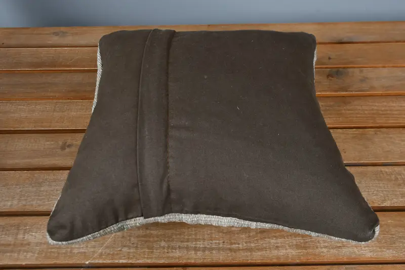 Yoga Cushion Case, Cushion Case, Antique Pillows, Handmade Kilim Cushion, Ethnical Kilim Rug Pillow, 12x12 Beige Cushion Case - 5