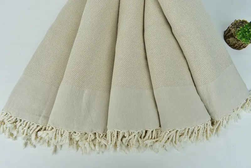 Boyfriend Christmas Gift, Turkish Blanket, 96x80 Cotton Geometric Towel, Bridesmaid Gifts, Turkish Tablecloth, Bachelorette Gifts, Turkish Bedspread - 4