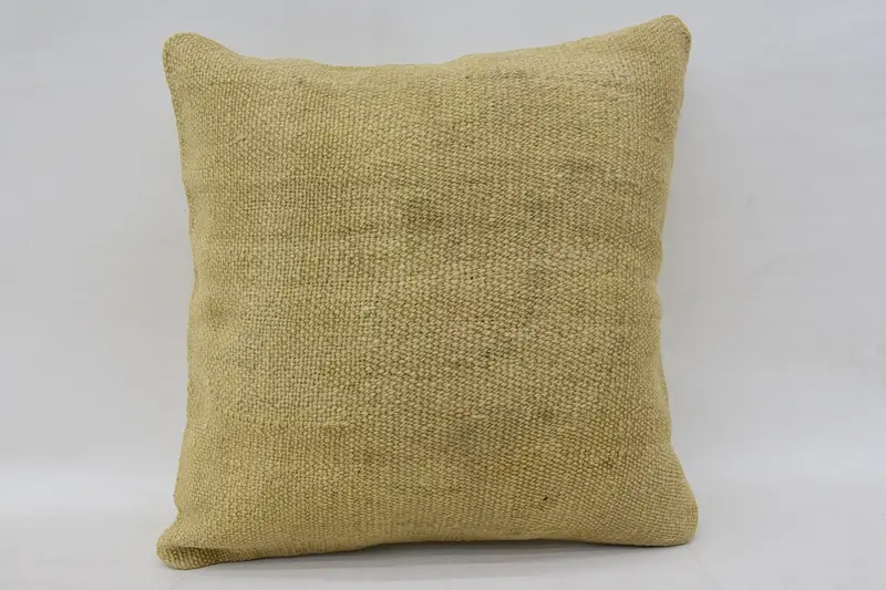Pillow Cover, Customized Cushion Case, Kilim Cushion Sham, Vintage Kilim Pillow, Cotton Pillow Cover, 14x14 Beige Cushion, Kilim Pillow - 4