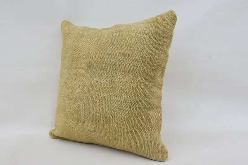 Pillow Cover, Customized Cushion Case, Kilim Cushion Sham, Vintage Kilim Pillow, Cotton Pillow Cover, 14x14 Beige Cushion, Kilim Pillow - 3
