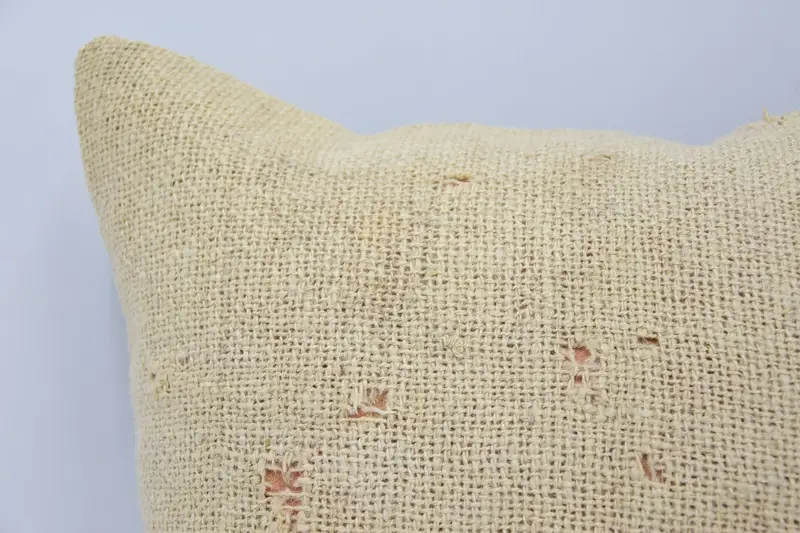 Handmade Throw Pillow Case, 16x16 Beige Pillow Sham, Boho Pillow Sham Cover, Pillow Case, Pillow for Couch, Turkish Pillow - 2