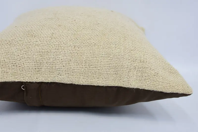 Handmade Throw Pillow Case, 16x16 Beige Pillow Sham, Boho Pillow Sham Cover, Pillow Case, Pillow for Couch, Turkish Pillow - 5