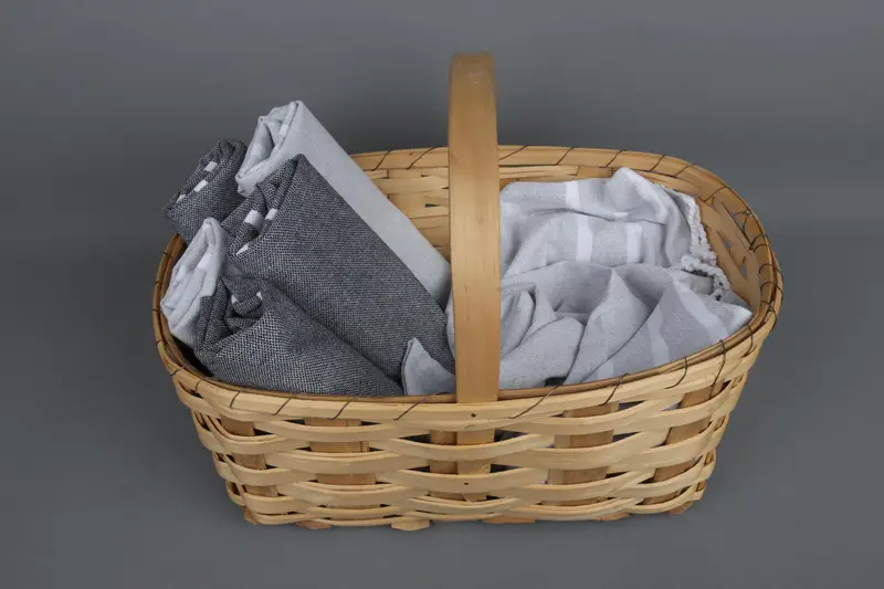 Striped Hand Towel Personalized Cotton, Beige, 18x40 Inches