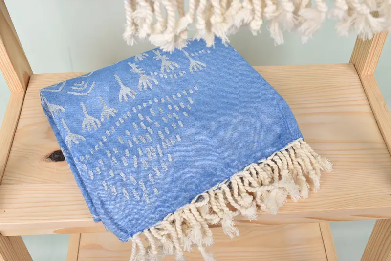 Turkish Towel Beach, Cotton towel, Peshtemal beach towel with unique design, Birthday Gift, Large Turkish Towel, 68x40 Cotton Mountain Design Towel - 6
